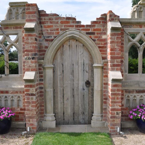 Standard Gothic Arch Stone Garden Arch Redwood Stone