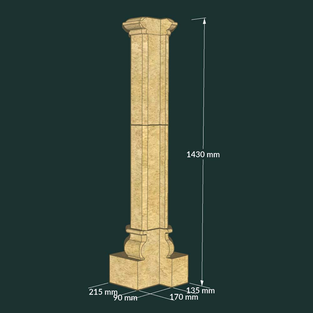 Rebated Gothic Arch Column