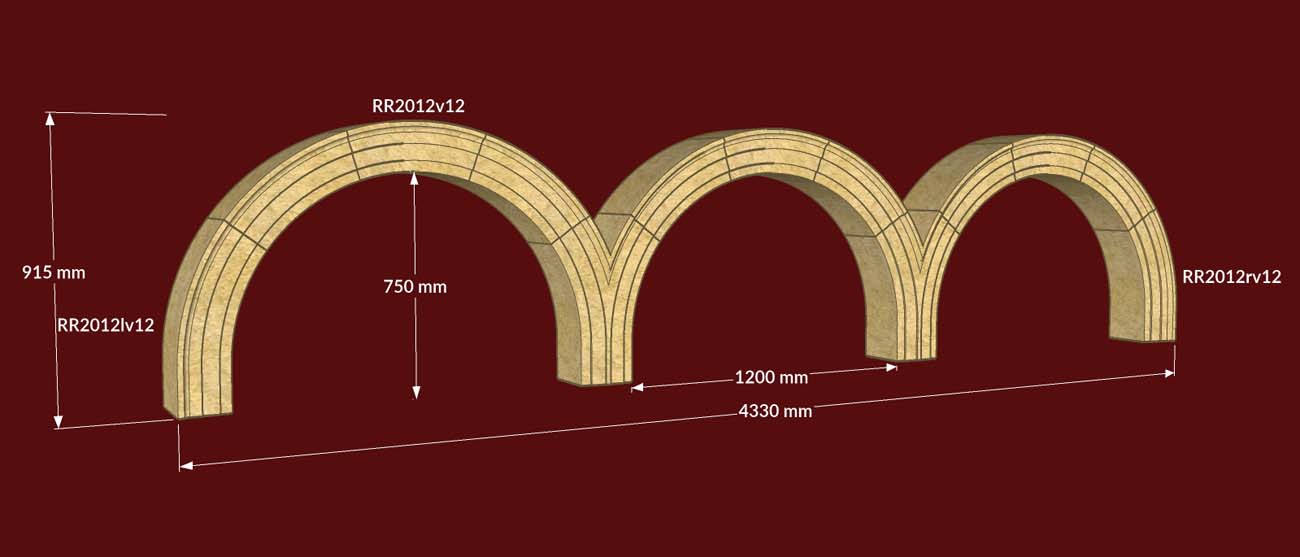 Roman Triple Arch 1200mm