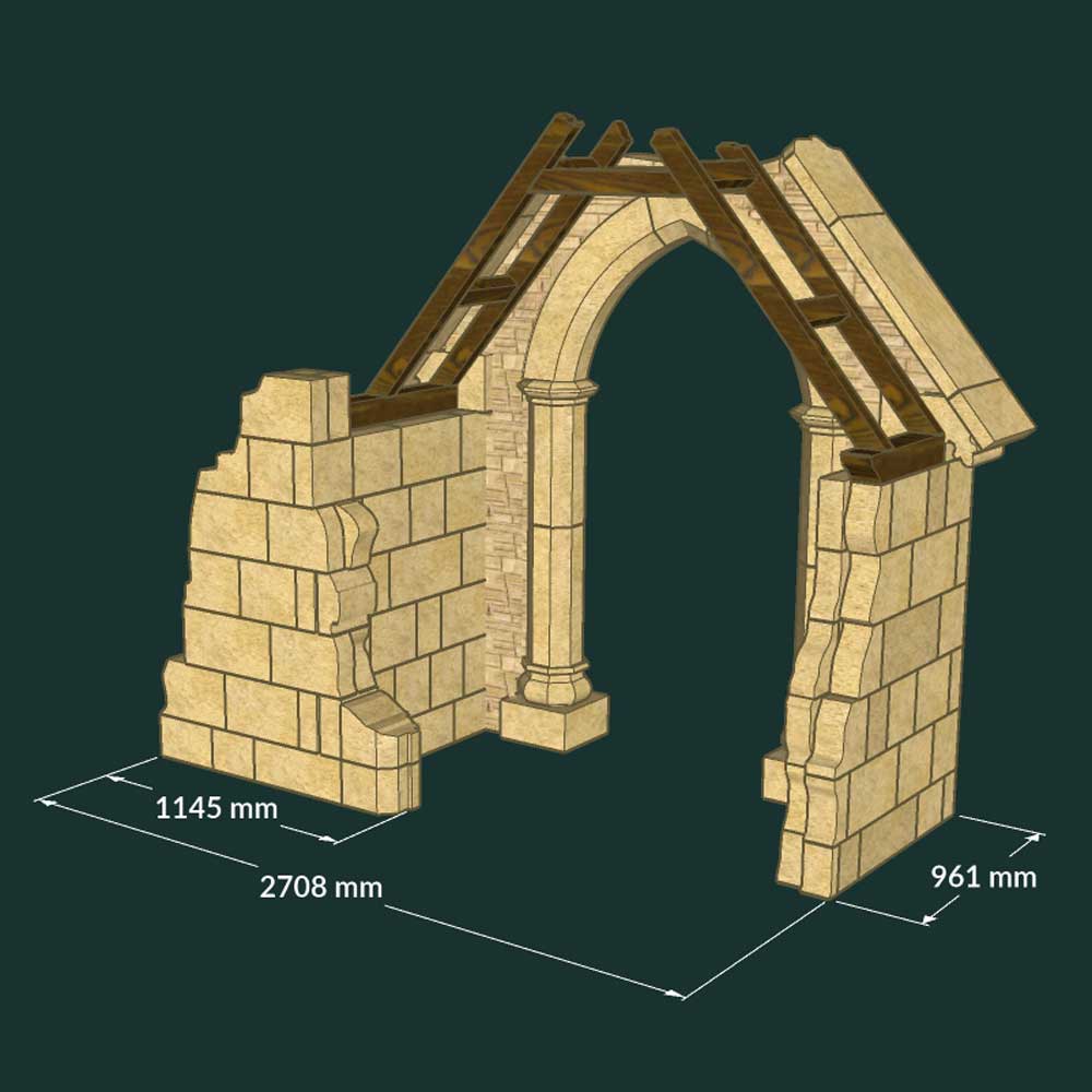 The Gable Arch Ruin, stone