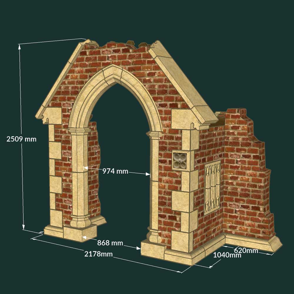 The Gable Arch Ruin, brick