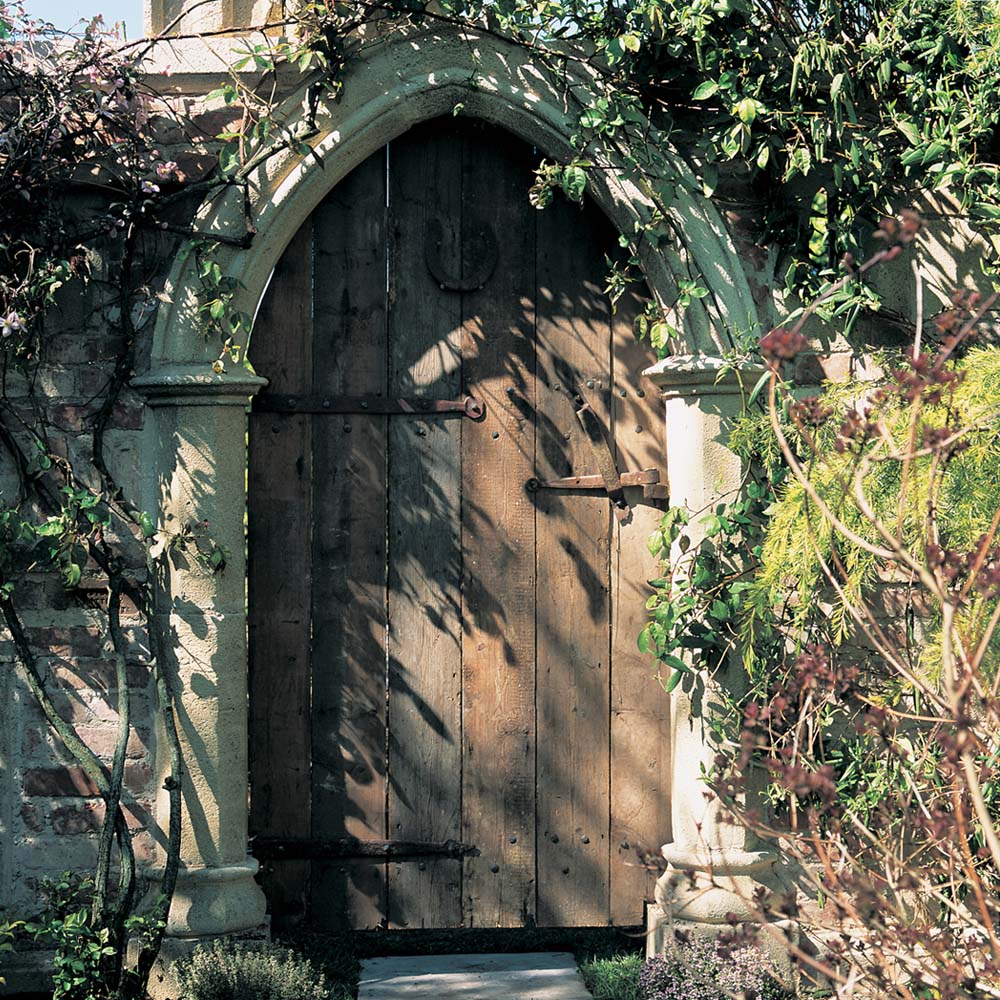 Standard Gothic Arch Stone Garden Arch Redwood Stone