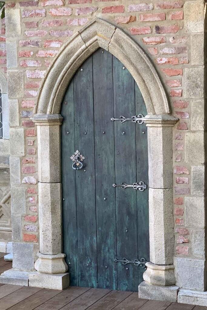 Small Gothic Arch Wooden Single Door