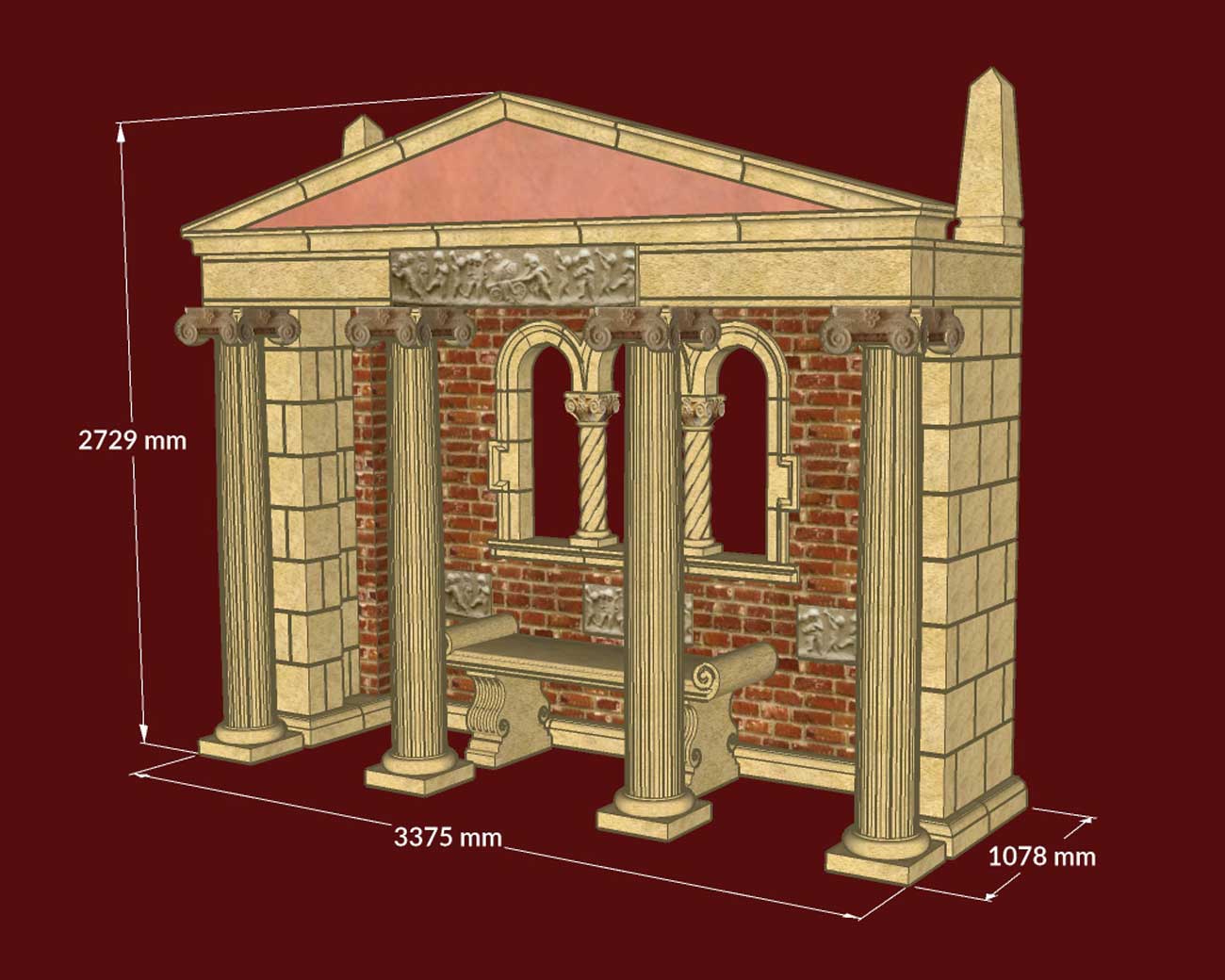 The Tuscan Loggia 3D Drawing