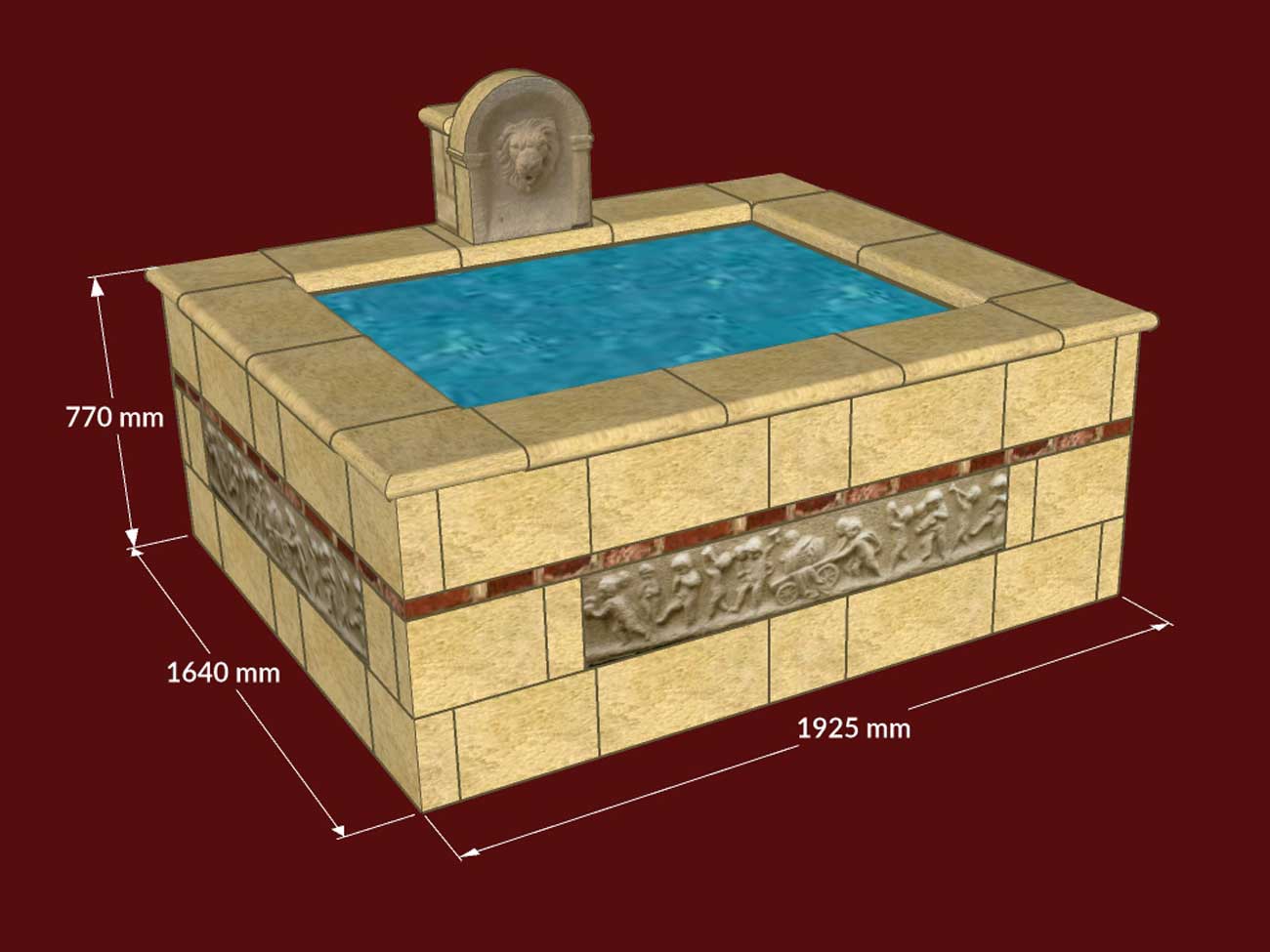 The Forum Fountain 3D Drawing