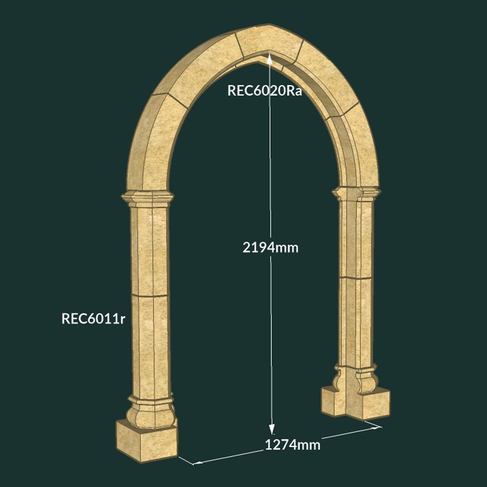 Large Gothic Arch including columns rebated