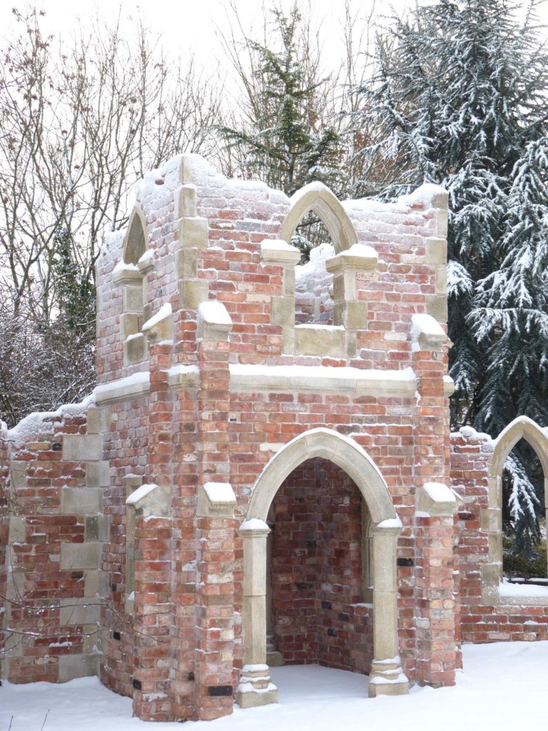 Wintry Folly with Gothic Arch