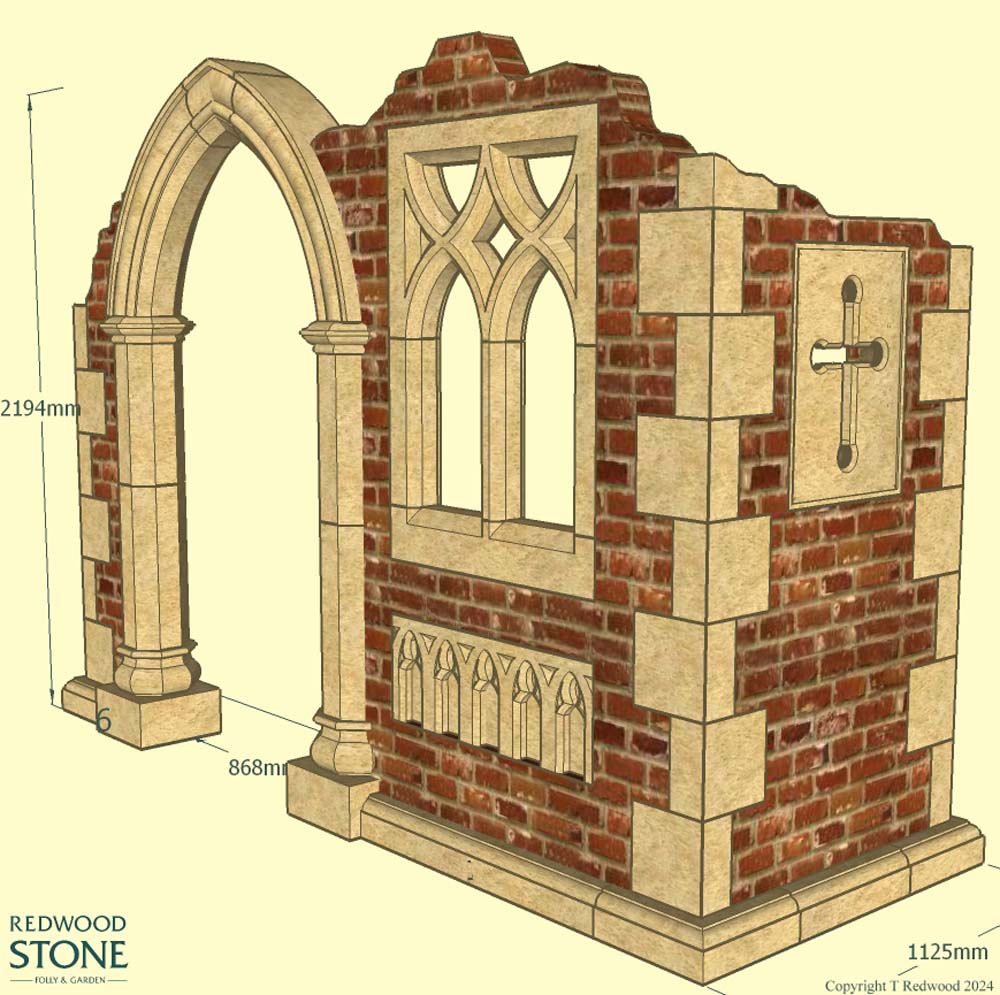 Arrow Cross Corner Arch Ruin